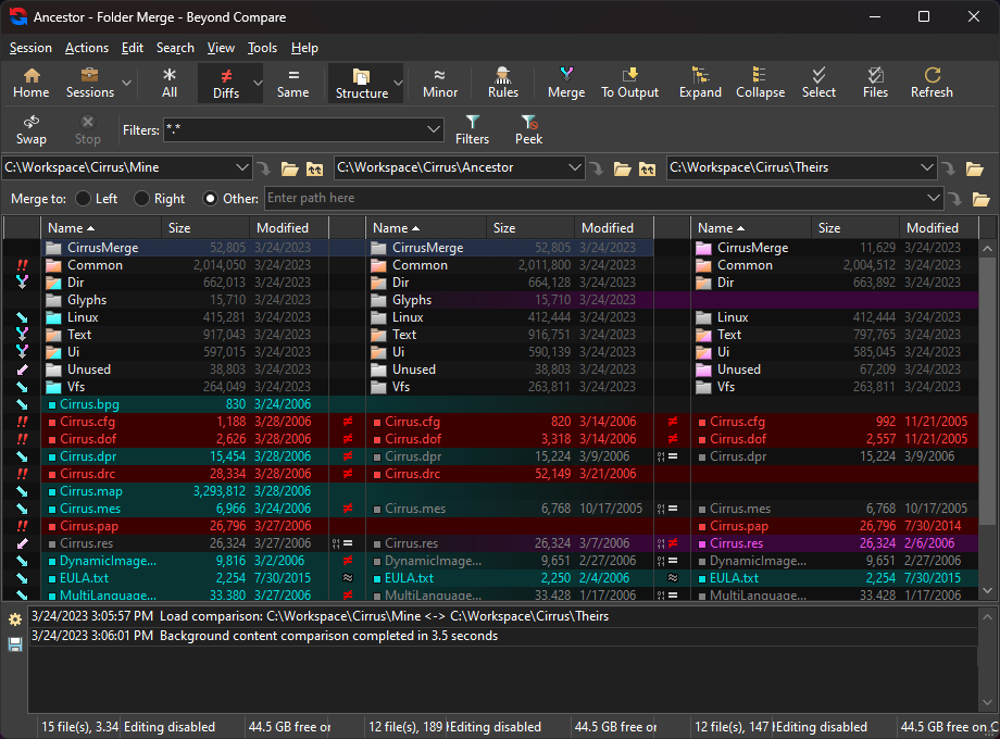 文件夾合併界面